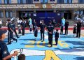 Түркістанда сарбаздар мектеп табалдырығын алғаш аттаған бүлдіршіндермен бірге алғашқы қоңырауға қатысты
